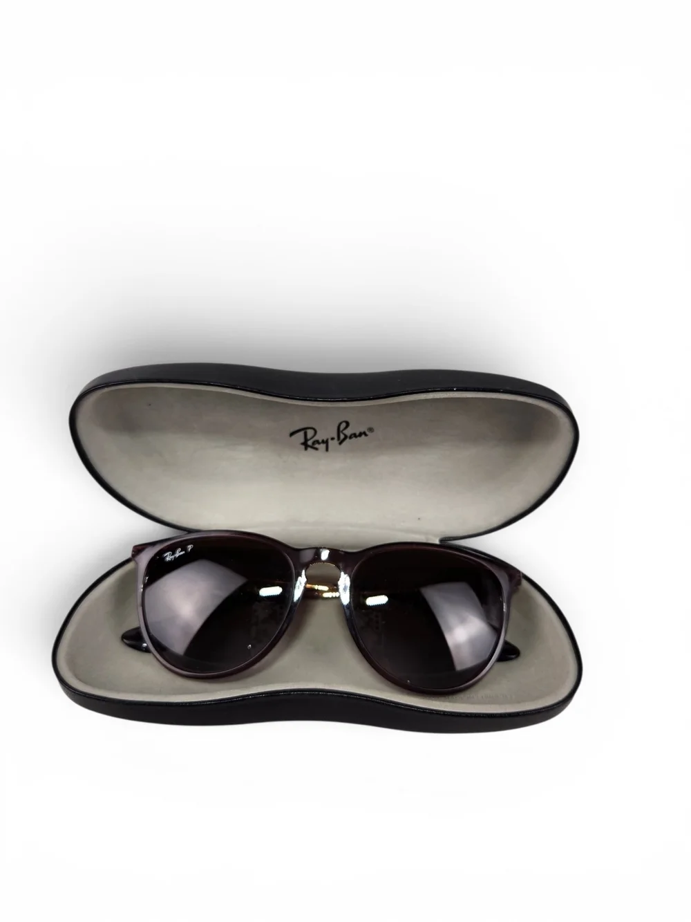 Ray-Ban Erika RB4171 6593/T5 54mm Brown Gradient Polarized Sunglasses w/ Case